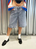 Light Blue Denim Sparkling Shorts