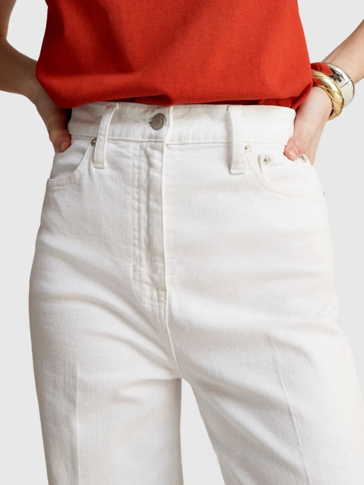 Classic Washed Flare Denim Pants